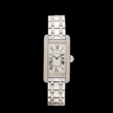 replica cartier americaine tank ladies watch white gold|knockoff cartier tank watch.